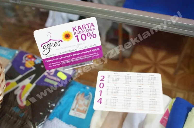 karta rabatowa sklepu odzieżowego agnes awers i rewers
