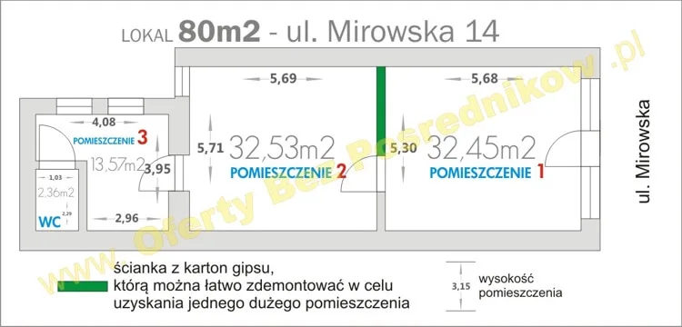 wymiarowanie pomieszczeń danej nieruchomości — realizacja 2