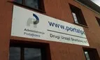 szyld reklamowy z podkładem z blachy — realizacja 53
