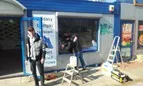szyld reklamowy z podkładem z blachy — realizacja 72