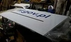 szyld reklamowy z podkładem z blachy — realizacja 27