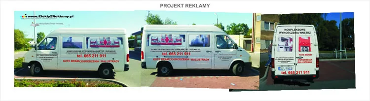 wizualizacja projektu reklamy przed wyklejeniem